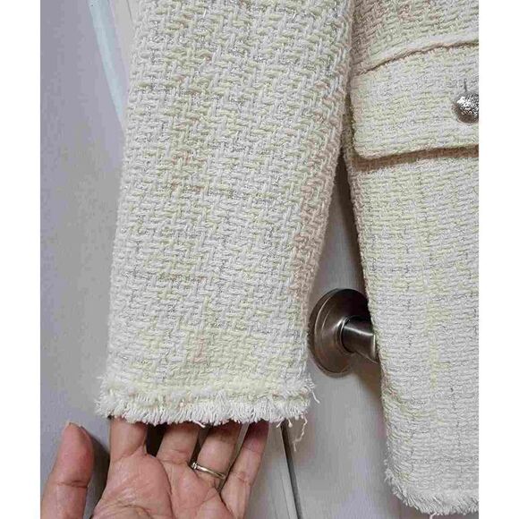 MNG Tweed Long Line Glitter Jacket S - Picture 9 of 12